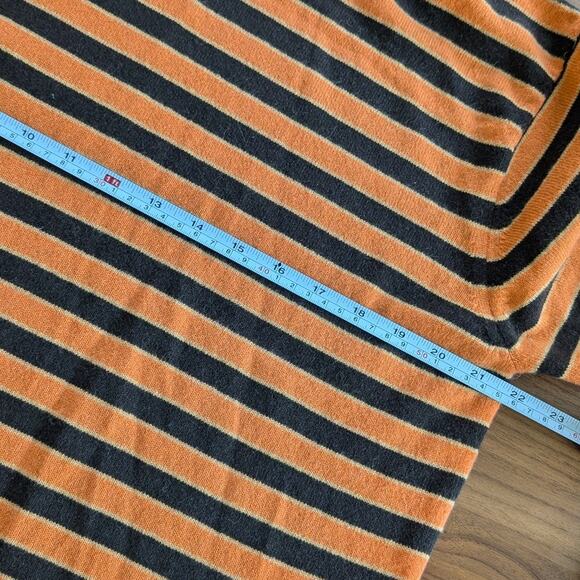 NWT MARNI + Uniqlo Orange 100% Cashmere Striped Turtleneck Sweater, size XL - Picture 8 of 9